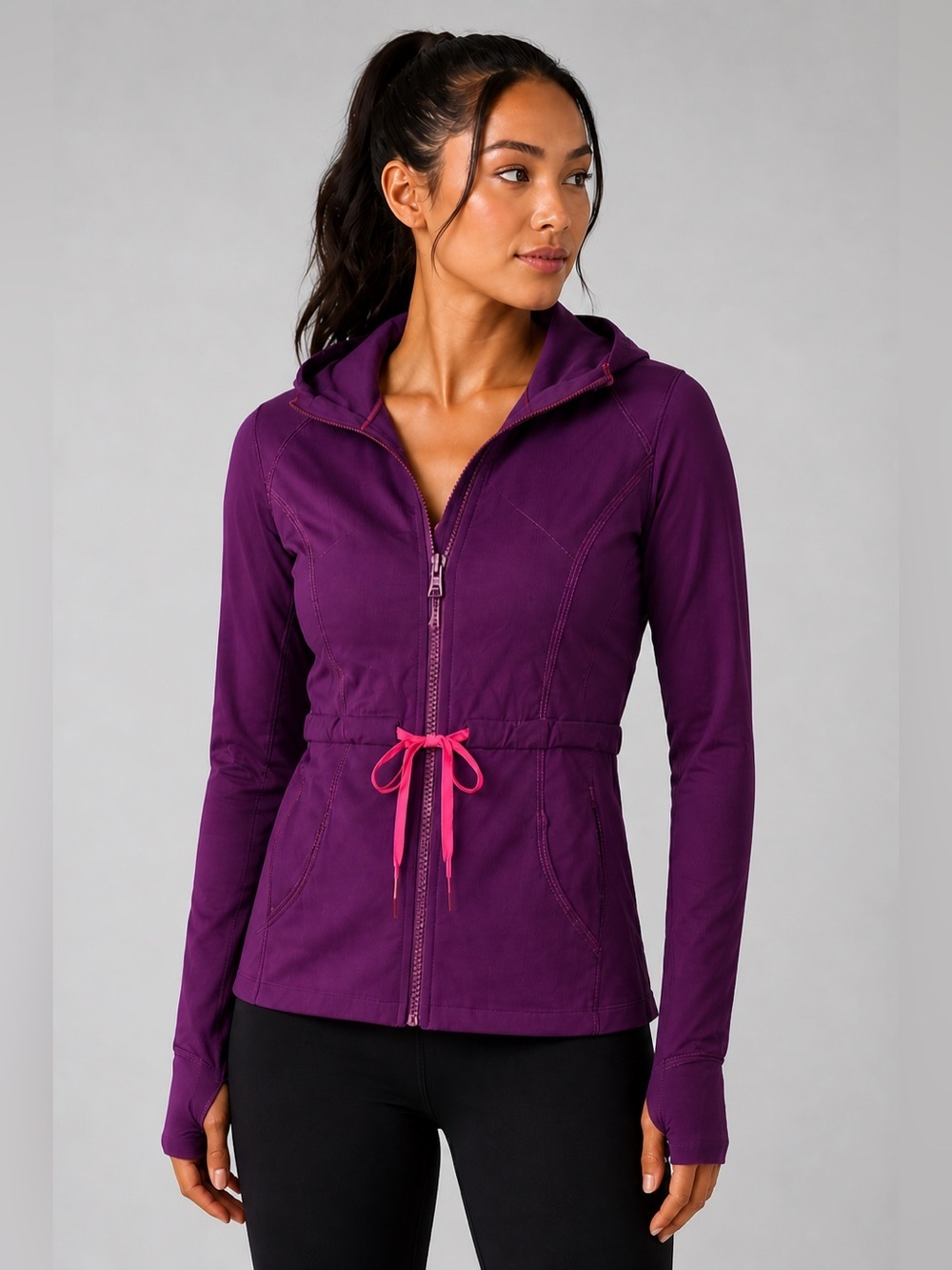 Lululemon Reversible Jacket Purple Pink Size 2 Hooded
